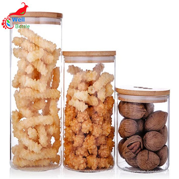 food packaging containers glass with bamboo lid Storage-116RL